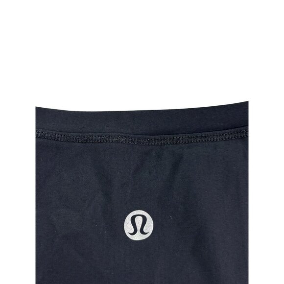 Lululemon Womens Quick Pace Black Laser Cut Split Back Running Top Size 12 - Picture 9 of 10